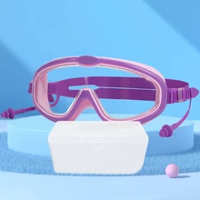 Professional Kids Swimming Goggles HD Diving Glasses Children Eyewear Swim Goggles Large Frame Waterproof Anti Fog UV Protection