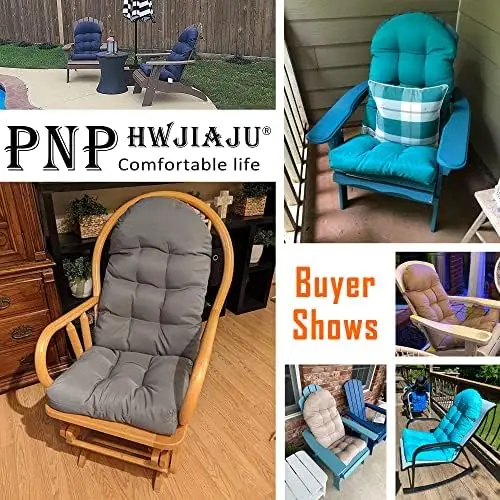 of 2 Chair Cushion for Adirondack, High Back Rocking Chair Cushion 44x19x4 inch, Outdoor Seat Back Chair Cushion Sunscreen and
of 2 Chair Cushion for Adirondack, High Back Rocking Chair Cushion 44x19x4 inch, Outdoor Seat Back Chair Cushion Sunscreen and