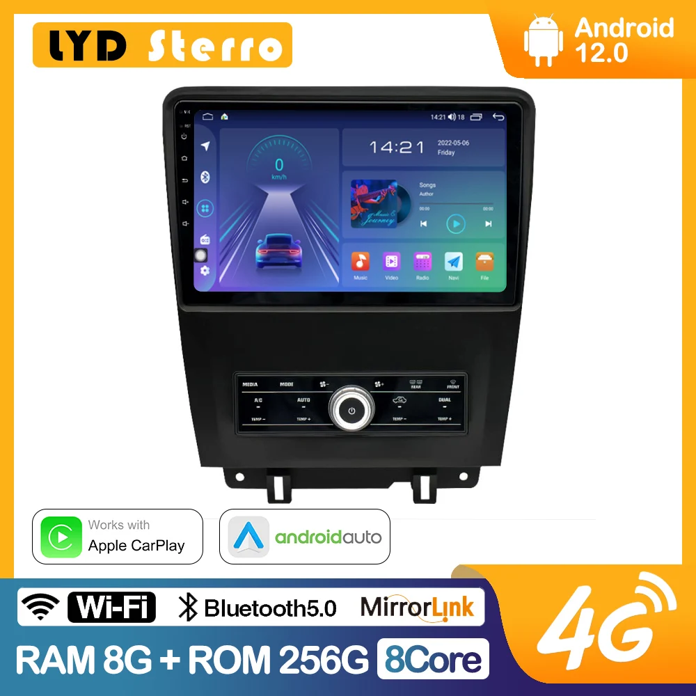 LYD Sterro For Ford Mustang 2009-2014 Smart Multimedia Video Player GPS Radio Navigation CarPlay 8+128G Android 12 Tesla Style
LYD Sterro For Ford Mustang 2009-2014 Smart Multimedia Video Player GPS Radio Navigation CarPlay 8+128G Android 12 Tesla Style