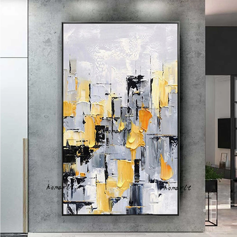 Handmade Oil painting on Canvas Scandinavian Art Pop Wall Picture for Living Room Sofa Home Decor hanging painting Yellow Gray
Handmade Oil painting on Canvas Scandinavian Art Pop Wall Picture for Living Room Sofa Home Decor hanging painting Yellow Gray