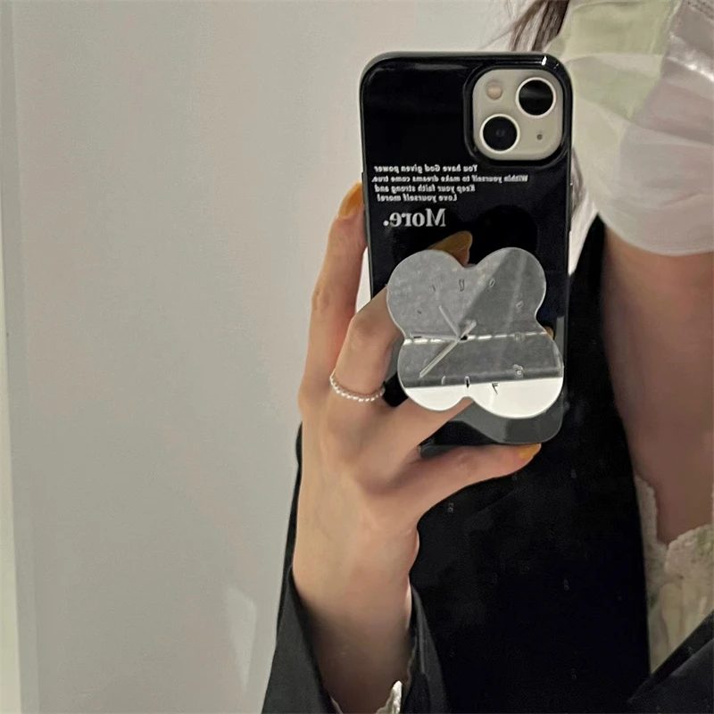 For iPhone 13 11 12Pro Max XR X XS Max Mirror Simple Word Cover INS Stylish Clock Holder Stand Soft Black Phone Case phone cases
For iPhone 13 11 12Pro Max XR X XS Max Mirror Simple Word Cover INS Stylish Clock Holder Stand Soft Black Phone Case phone cases