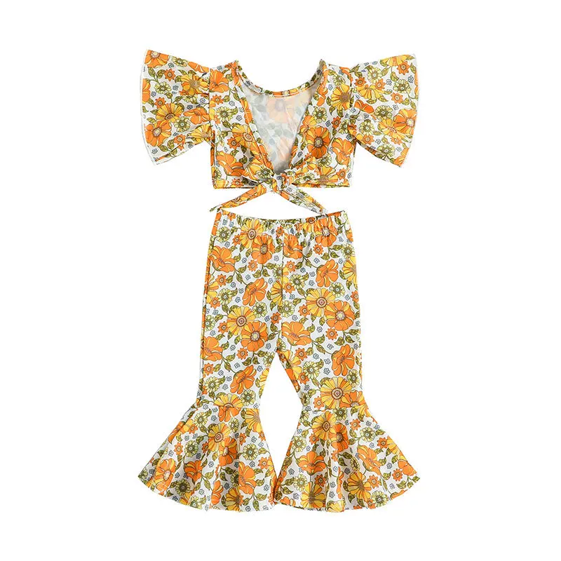 Kids Infant Baby Girls Casual Suit Flower Printed Short Sleeve Tops+Flower Printed Flared Long Pants 2Pcs Set 2-6T 35
Kids Infant Baby Girls Casual Suit Flower Printed Short Sleeve Tops+Flower Printed Flared Long Pants 2Pcs Set 2-6T 35