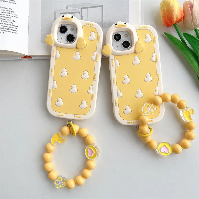 Japanese and Korean Cartoon Cute Duck with Bracelet Phone Case For iPhone 14 13 12 11 Por Max Plus Soft Silicone Case
Japanese and Korean Cartoon Cute Duck with Bracelet Phone Case For iPhone 14 13 12 11 Por Max Plus Soft Silicone Case