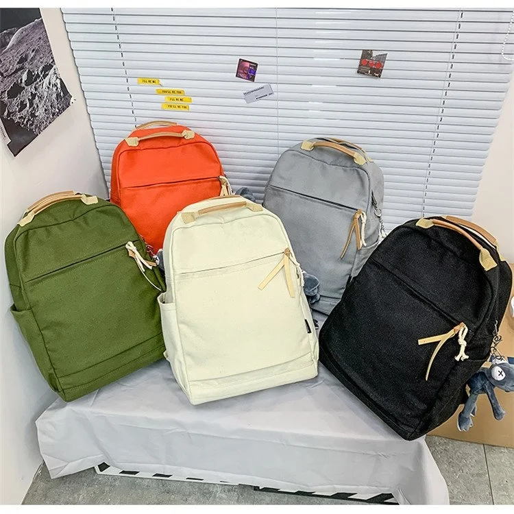 High Quality Solid Color Canvas Student Backpack Simple Designer Black Backpack For Young Men And Women Backpack
High Quality Solid Color Canvas Student Backpack Simple Designer Black Backpack For Young Men And Women Backpack