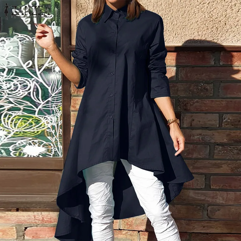 Women Irregular Shirts Blusas Fashion Autumn 2022 Casual Long Sleeve Tops Tunic Oversized ZANZEA Solid OL A-line Chemise Blouse
Women Irregular Shirts Blusas Fashion Autumn 2022 Casual Long Sleeve Tops Tunic Oversized ZANZEA Solid OL A-line Chemise Blouse