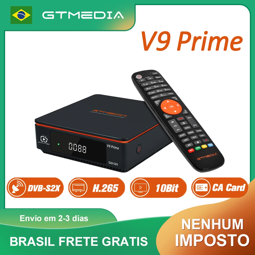 Brazil Set Top Box GTMEDIA V9 Prime Super DVB-S2 Satellite Receiver Upgrade V8 Nova V9 Super Support H.265 Built-in WiFi TV Box
Brazil Set Top Box GTMEDIA V9 Prime Super DVB-S2 Satellite Receiver Upgrade V8 Nova V9 Super Support H.265 Built-in WiFi TV Box