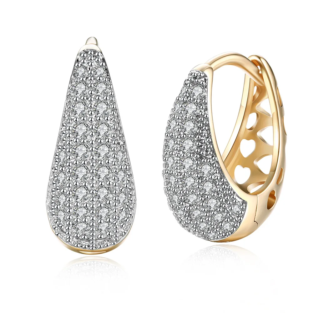 European and American style hollow diamond K gold zircon ear clip accessories KZCE140
European and American style hollow diamond K gold zircon ear clip accessories KZCE140