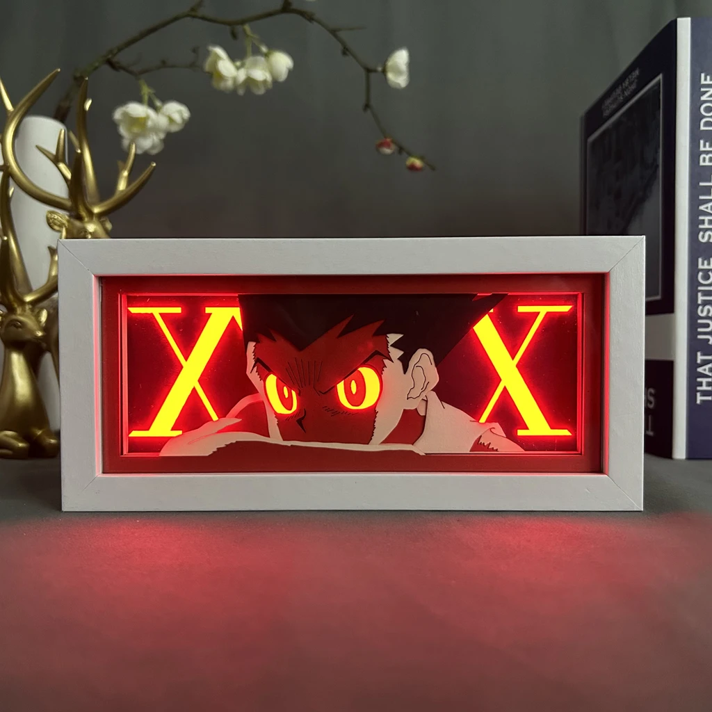 Paper Cut Shadow Box Light Anime Hunter X Hunter Gon for Home Decoration Table Desk Lamp Anime Light Box Manga HXH
Paper Cut Shadow Box Light Anime Hunter X Hunter Gon for Home Decoration Table Desk Lamp Anime Light Box Manga HXH