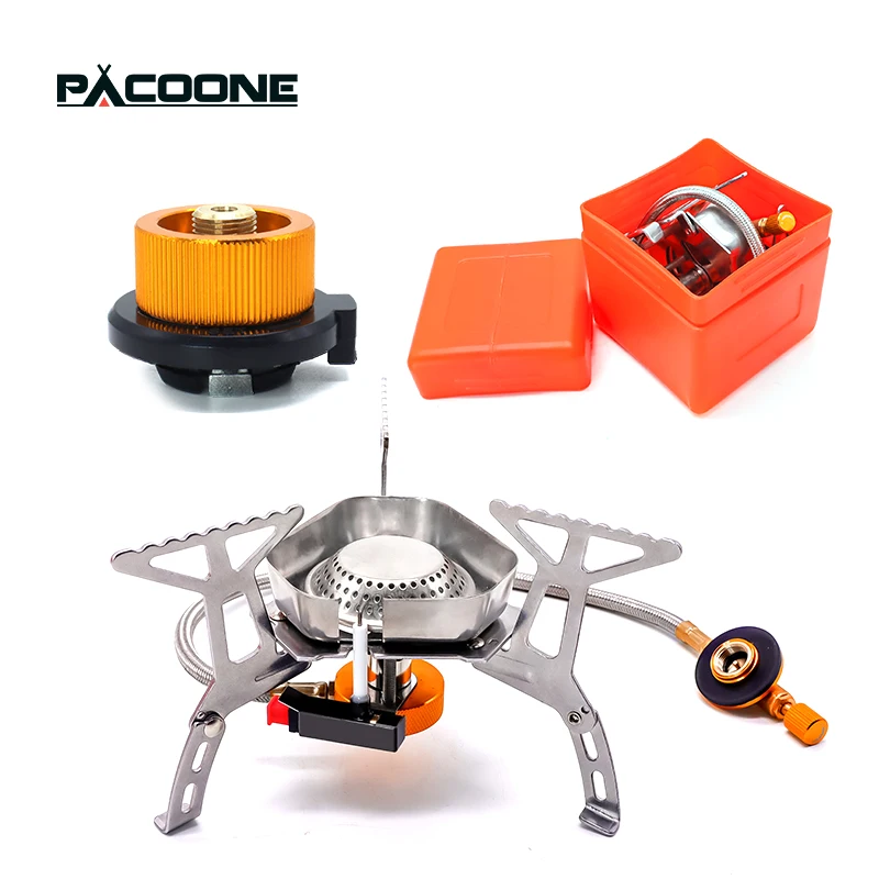 PACOONE Windproof Camp Stove Camping Gas Stove Portable Collapsible Stove Picnic Burner tourism for Outdoor Backpacking Hiking
PACOONE Windproof Camp Stove Camping Gas Stove Portable Collapsible Stove Picnic Burner tourism for Outdoor Backpacking Hiking