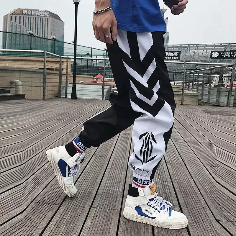 

2023NEW Hip hop Joggers Pants Men Loose Harem Pants Ankle Length Trousers Sport Casual Sweatpants White Techwear