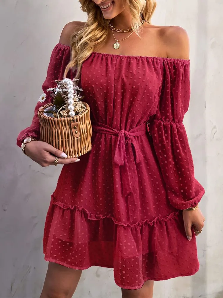 2022 Autumn Chiffon Dress Women Short Party Dresses Ladies A-line Long Sleeve Off Shoulder Dress for Women
2022 Autumn Chiffon Dress Women Short Party Dresses Ladies A-line Long Sleeve Off Shoulder Dress for Women