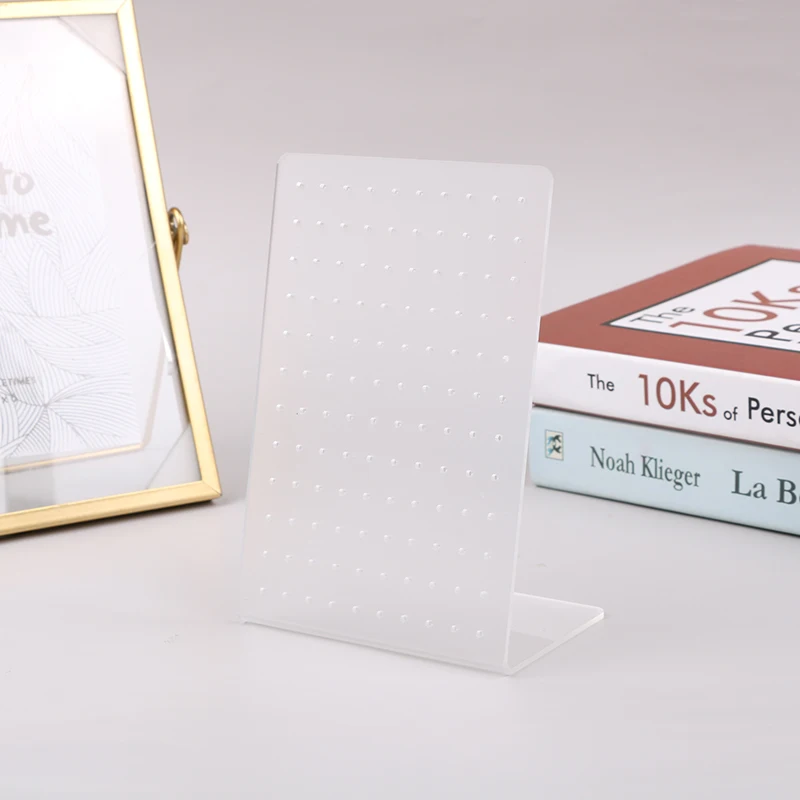 120 Holes Frosted Acrylic White Jewelry Display Stand Earrings Ear Stud Holder Jewelry Storage
120 Holes Frosted Acrylic White Jewelry Display Stand Earrings Ear Stud Holder Jewelry Storage