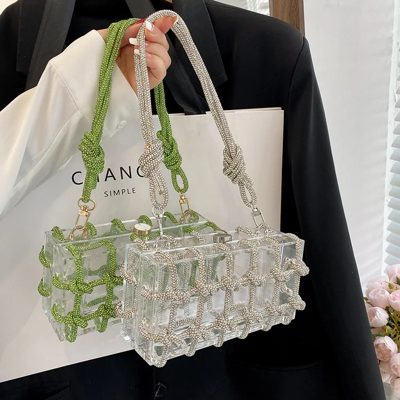Handle Rhinestones Evening Clutch Bag Colorful Shiny Crystal Dinner Party Wedding Purse and Handbag Luxury Designer Shoulder Bag
Handle Rhinestones Evening Clutch Bag Colorful Shiny Crystal Dinner Party Wedding Purse and Handbag Luxury Designer Shoulder Bag
