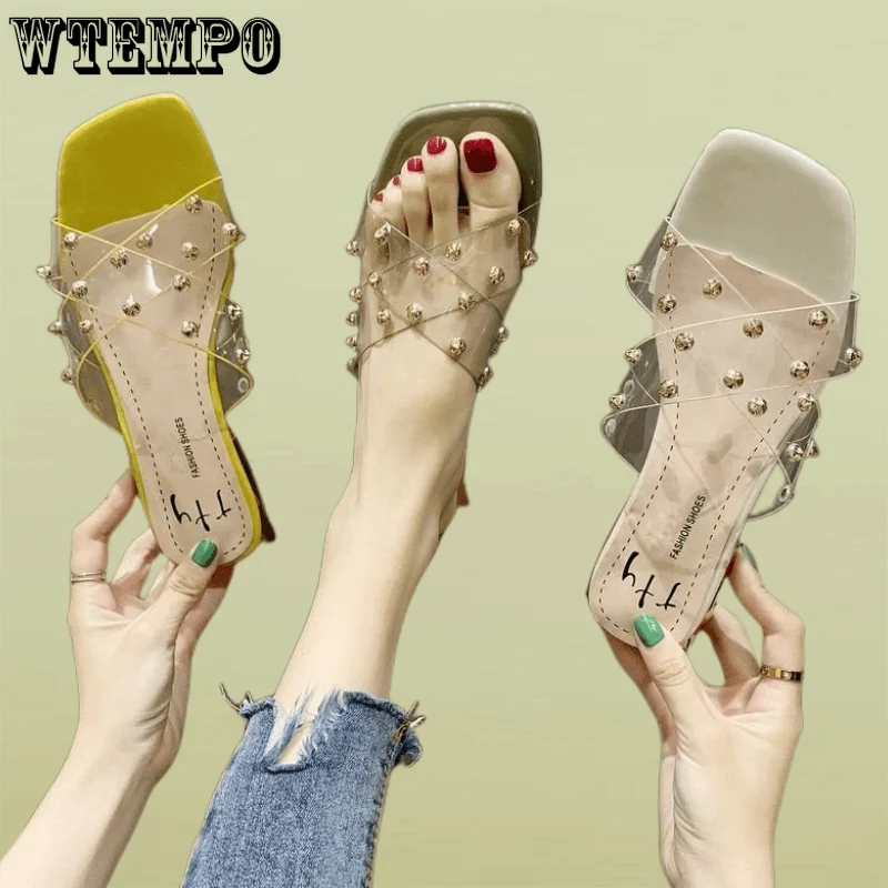 Женские летние туфли WTEMPO на высоком каблуке, Модные прозрачные сексуальные тапочки, прозрачные сандалии с квадратным носком, оптовая продажа, Прямая поставка
Женские летние туфли WTEMPO на высоком каблуке, Модные прозрачные сексуальные тапочки, прозрачные сандалии с квадратным носком, оптовая продажа, Прямая поставка