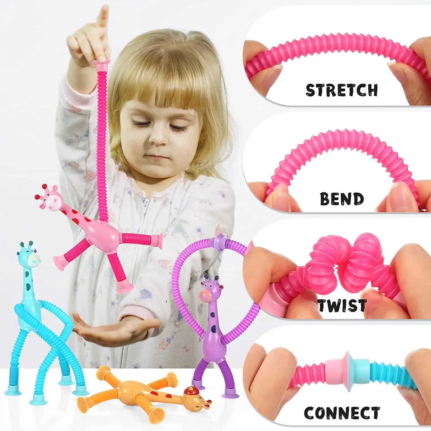Telescopic Suction Cup Giraffe Toy Stretch Novel Kids Suction Cup Toys Shape-Changing Giraffe Telescopic Tube Suction Toys
Telescopic Suction Cup Giraffe Toy Stretch Novel Kids Suction Cup Toys Shape-Changing Giraffe Telescopic Tube Suction Toys