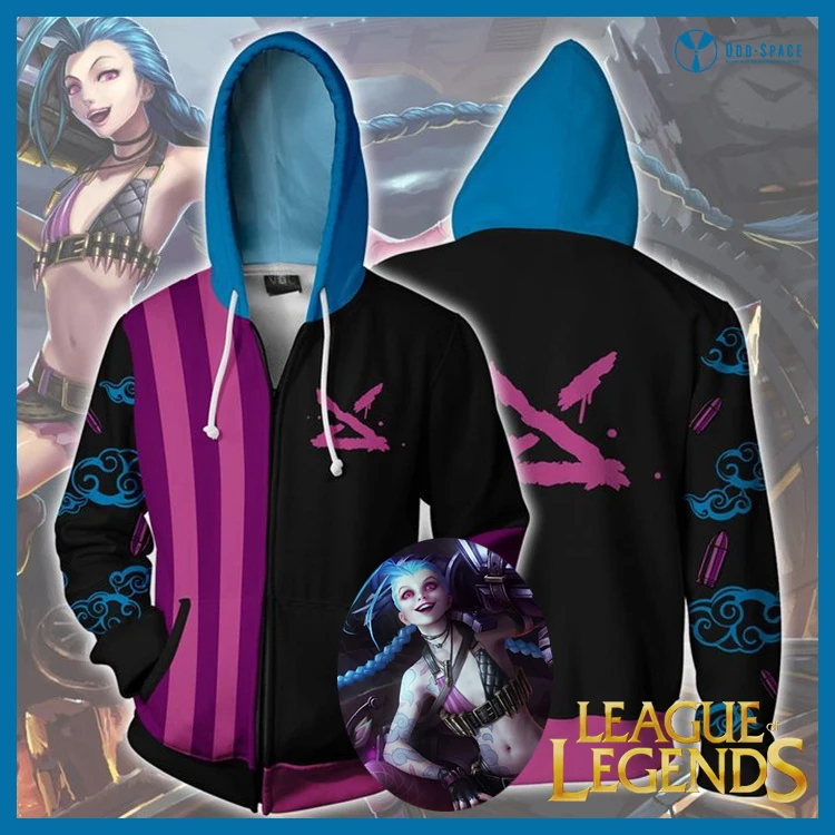 League of Legends Game Cosplay Costume Jinx 3D Print Women/Men Sportswear Hoodie Sweatshirt Arcane Zipper Hooded Jacke
League of Legends Game Cosplay Costume Jinx 3D Print Women/Men Sportswear Hoodie Sweatshirt Arcane Zipper Hooded Jacke