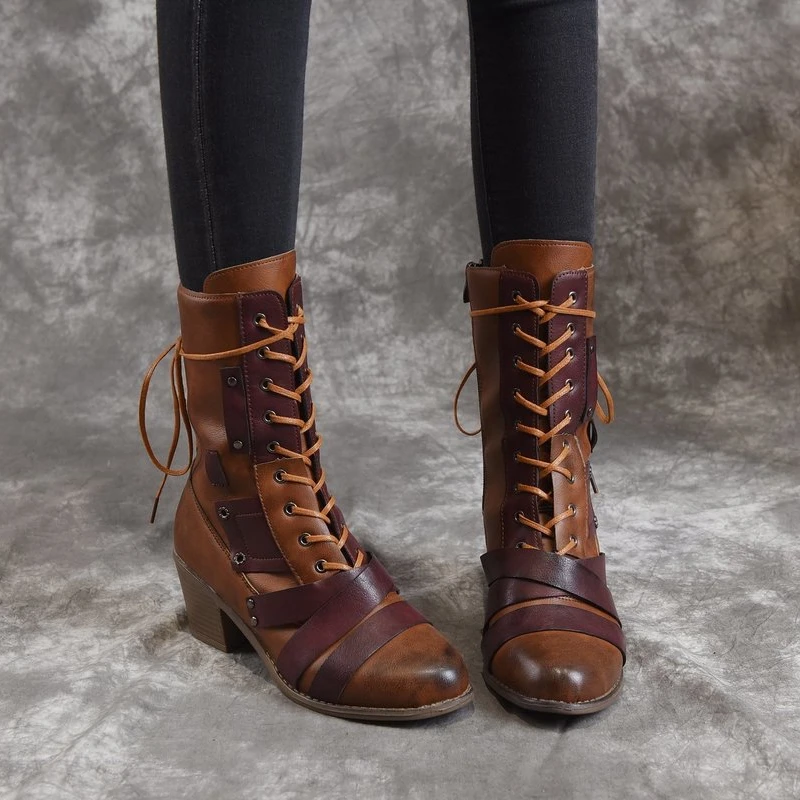 2022 New Large Size short Boots Women European and American Style Retro Rubbing Color Thick Heel Lace-up High-heeled Boot Women
2022 New Large Size short Boots Women European and American Style Retro Rubbing Color Thick Heel Lace-up High-heeled Boot Women