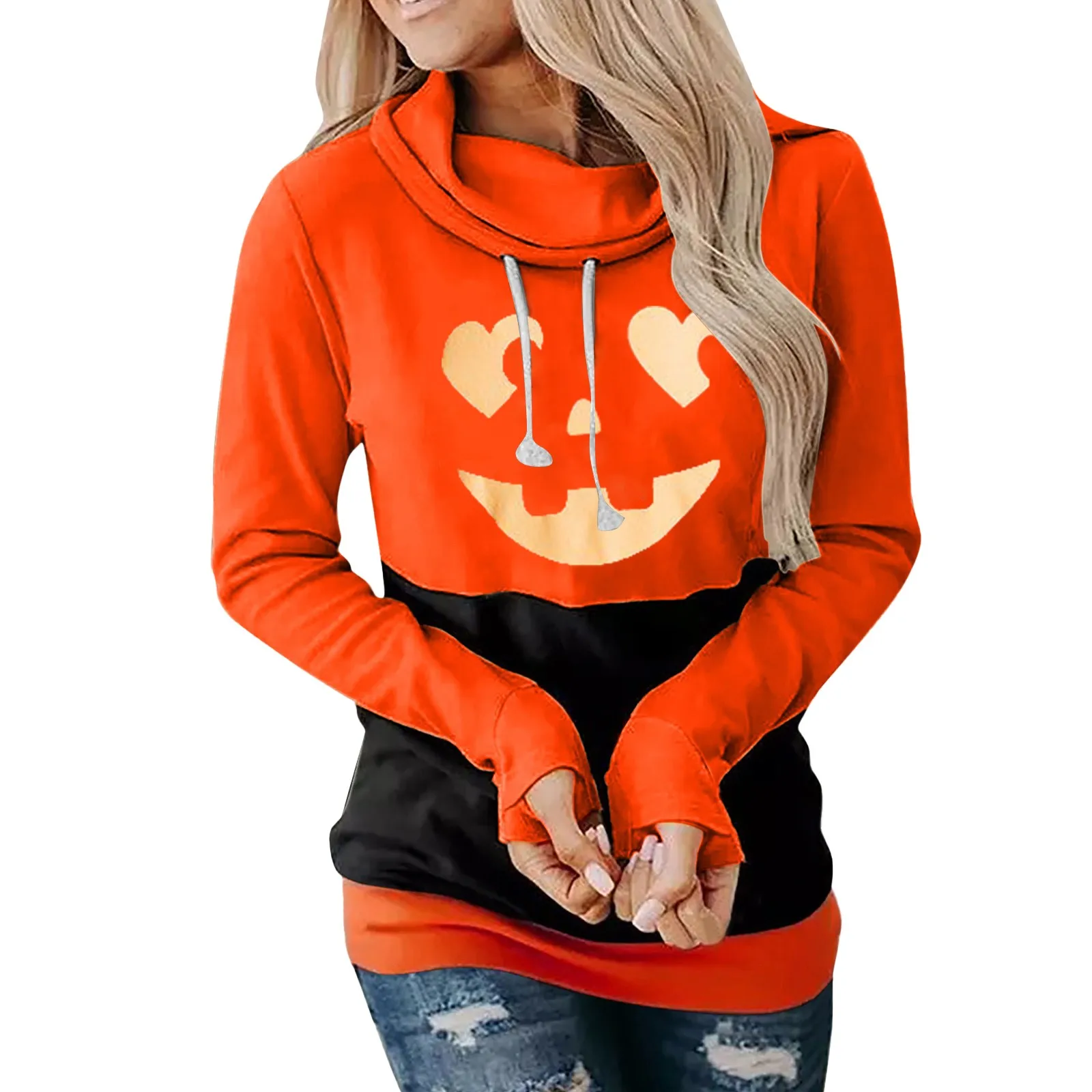 Halloween Women's Long Sleeve Everyday Print Sweatshirt Long Sweatshirt Hooded Drawstring Womens Fleece Pullover Sweatshirt
Halloween Women's Long Sleeve Everyday Print Sweatshirt Long Sweatshirt Hooded Drawstring Womens Fleece Pullover Sweatshirt