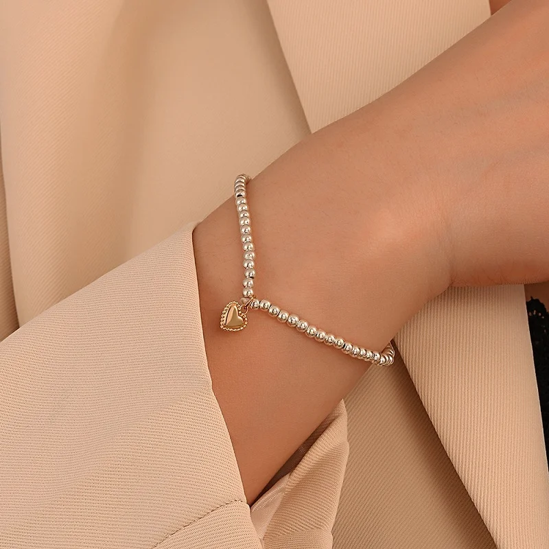 Aesthetic Beads Pearl Bracelet For Women Gold Color Love Heart Pendant Charm Vintage Bracelets Jewelry Decoration
Aesthetic Beads Pearl Bracelet For Women Gold Color Love Heart Pendant Charm Vintage Bracelets Jewelry Decoration