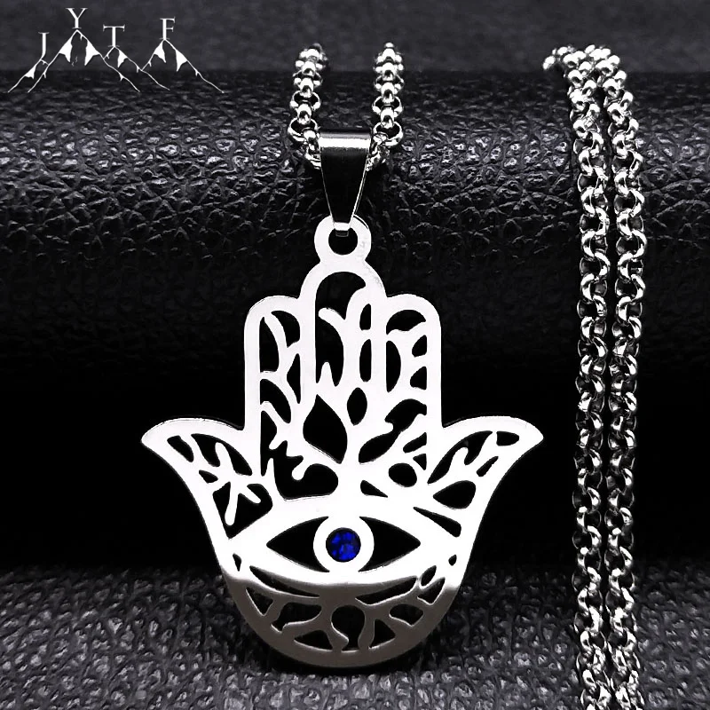 Tree of Life Hand of Fatima Hamsa Necklace for Women Men Stainless Steel Devil Eye Blue Crystal Choker Necklaces New In Jewelry
Tree of Life Hand of Fatima Hamsa Necklace for Women Men Stainless Steel Devil Eye Blue Crystal Choker Necklaces New In Jewelry
