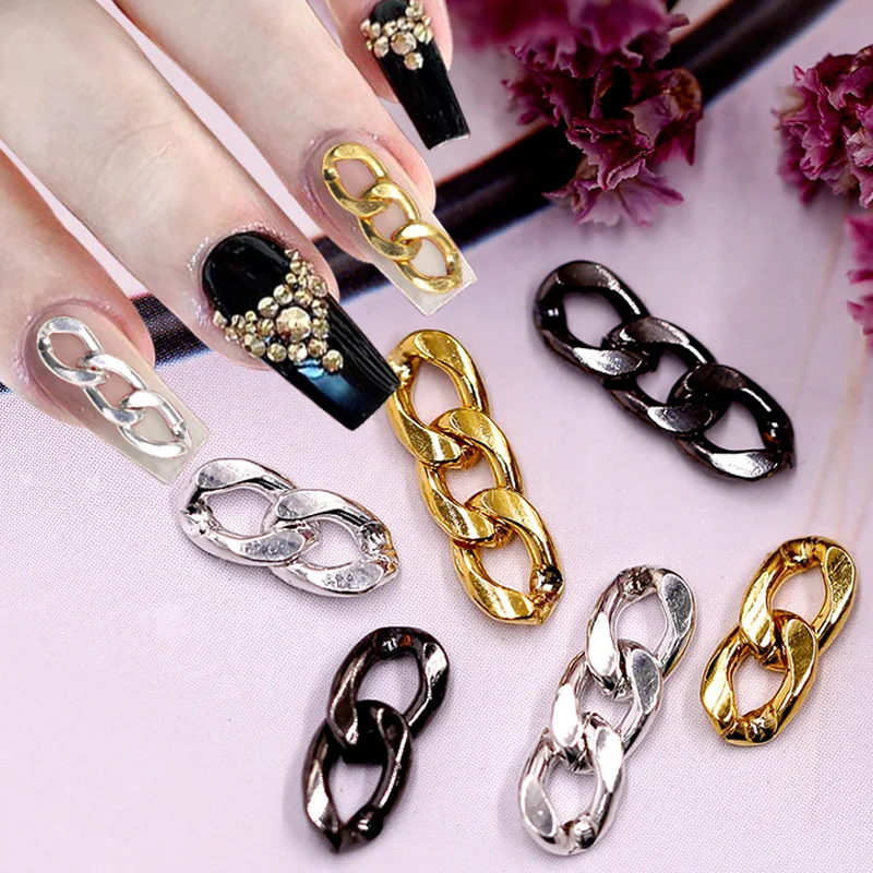 10pcs 3D Metal Chain Nail Charms Jewelry Gold Silver Chains Nail Art Charms Punk Nail Accessories DIY Nail Art Decorations
10pcs 3D Metal Chain Nail Charms Jewelry Gold Silver Chains Nail Art Charms Punk Nail Accessories DIY Nail Art Decorations