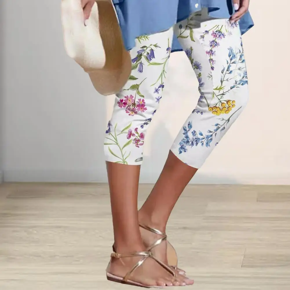 High-waist Elastic Waistband Fitness Leggings Slim Fit Hip Lifting Summer Digital Flower Printing Cropped Pants Streetwear
High-waist Elastic Waistband Fitness Leggings Slim Fit Hip Lifting Summer Digital Flower Printing Cropped Pants Streetwear