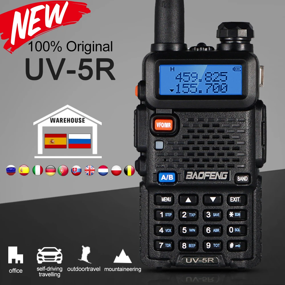 Baofeng UV-5R 8W True High Power 8 Watts Powerful Walkie Talkie Long Range 10km Dual Band Two Way Radio CB Portable Uv5r Hunting
Baofeng UV-5R 8W True High Power 8 Watts Powerful Walkie Talkie Long Range 10km Dual Band Two Way Radio CB Portable Uv5r Hunting