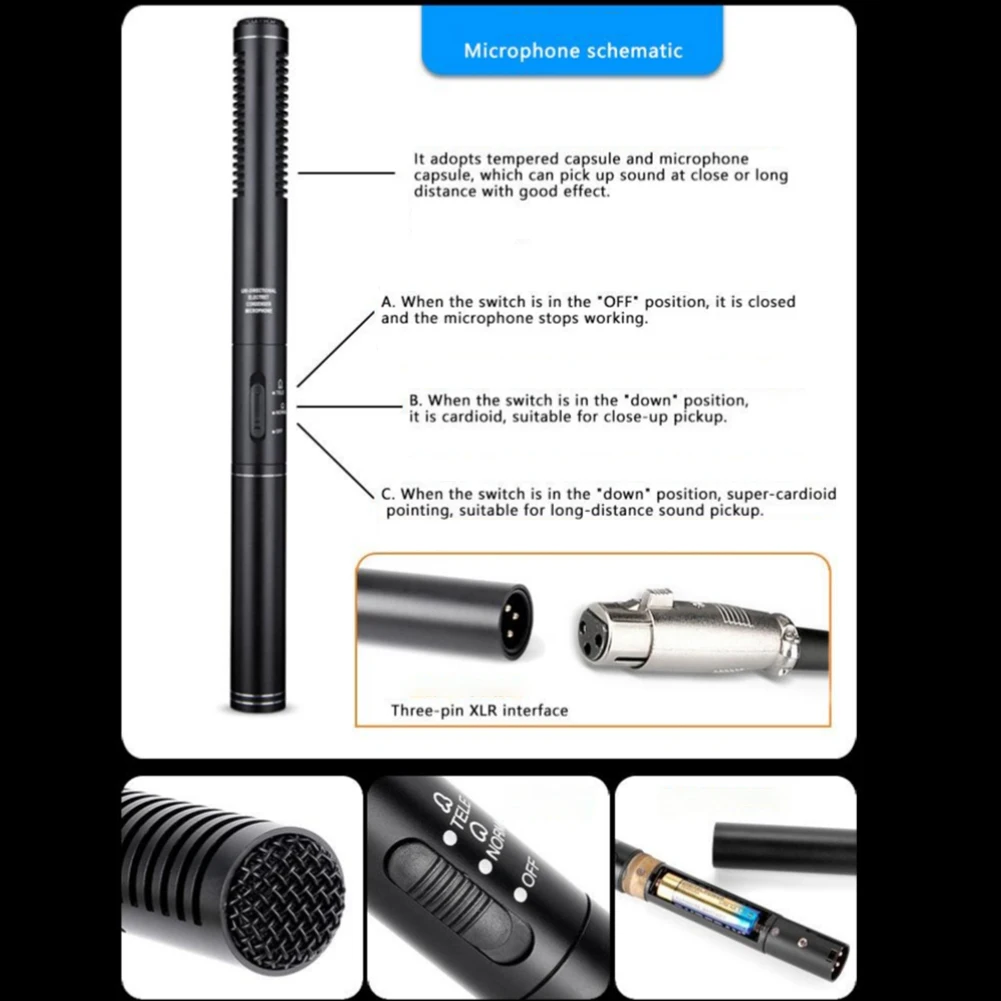Musical Instruments Microphone Phone Holder Cardioid Directivity Noise Reduction Two Modes Wired Interview Mic
Musical Instruments Microphone Phone Holder Cardioid Directivity Noise Reduction Two Modes Wired Interview Mic