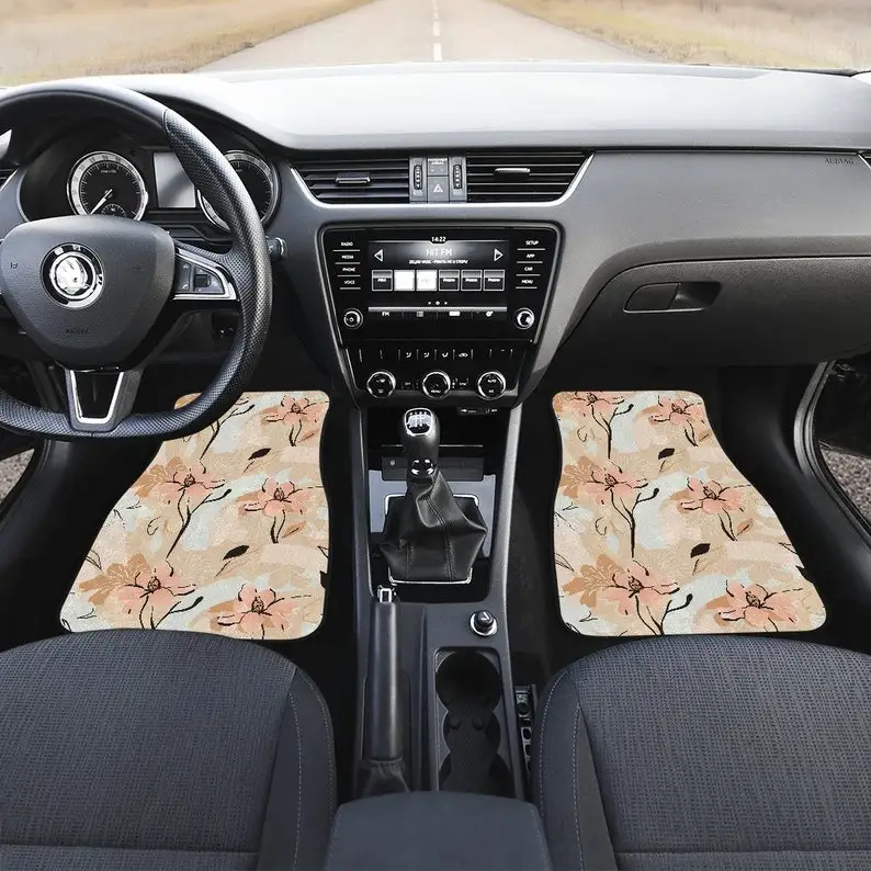 Peach Beige Abstract Floral Flowers Car Floor Mats Set, Front and Back Floor Mats for Car, Car Accessories
Peach Beige Abstract Floral Flowers Car Floor Mats Set, Front and Back Floor Mats for Car, Car Accessories