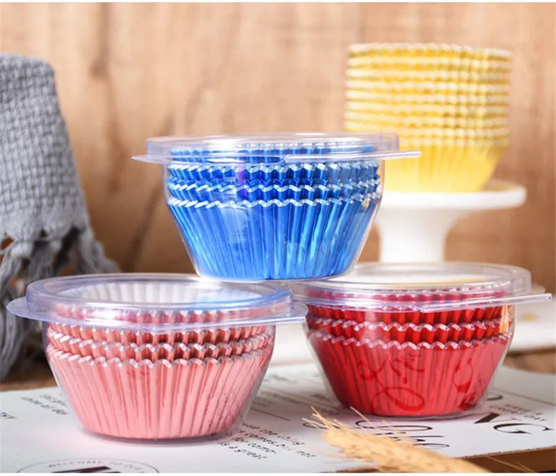 80Pcs Aluminum Foil Cups Cupcake Liners Muffin Paper Gold Silver Cake Forms Baking Molds Tool
80Pcs Aluminum Foil Cups Cupcake Liners Muffin Paper Gold Silver Cake Forms Baking Molds Tool