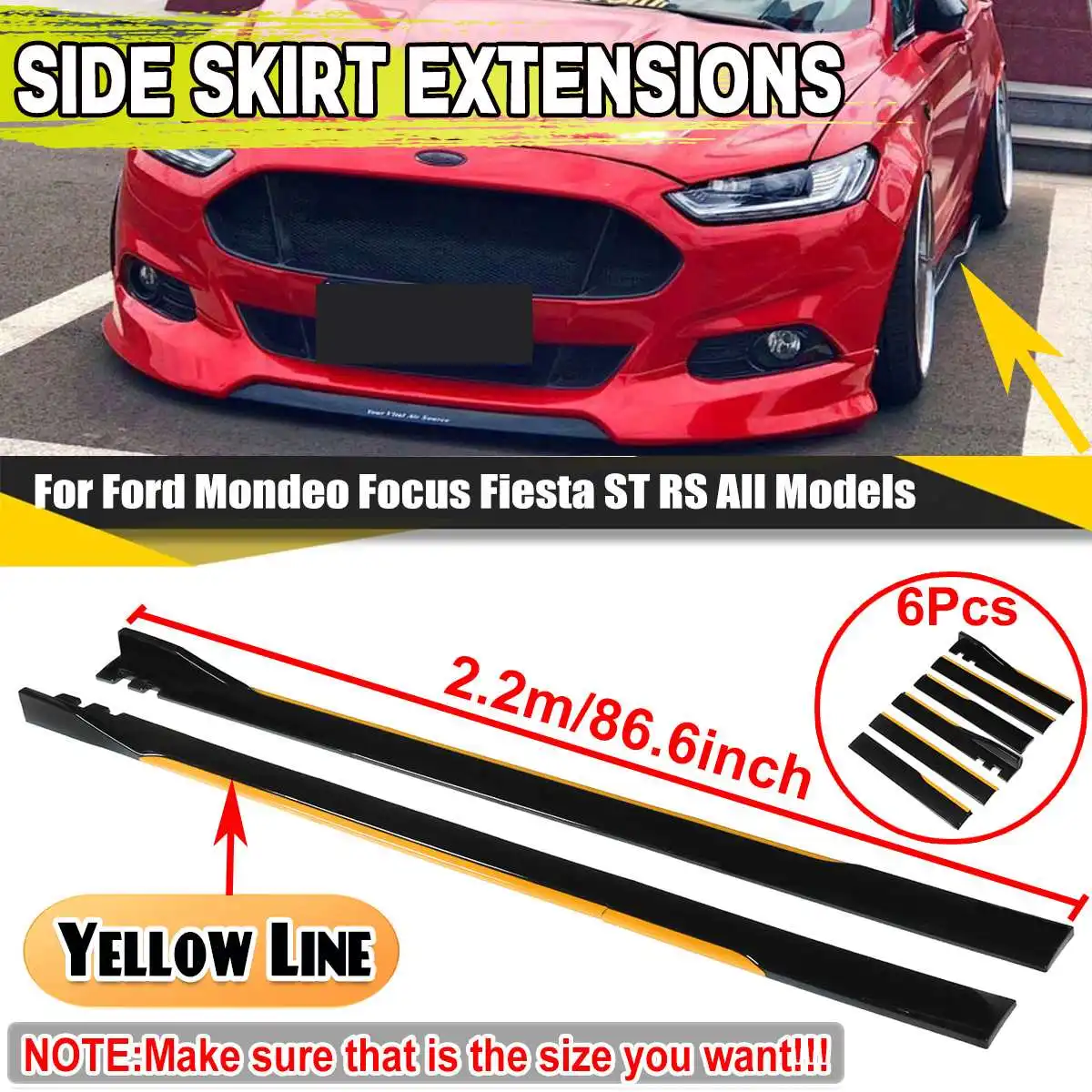 Universal 2.2m Side Skirt Extension Splitter Winglet Side Wing Bumper Lip For Ford FOCUS For Chery Tiggo For Haval F7 For Skoda
Universal 2.2m Side Skirt Extension Splitter Winglet Side Wing Bumper Lip For Ford FOCUS For Chery Tiggo For Haval F7 For Skoda