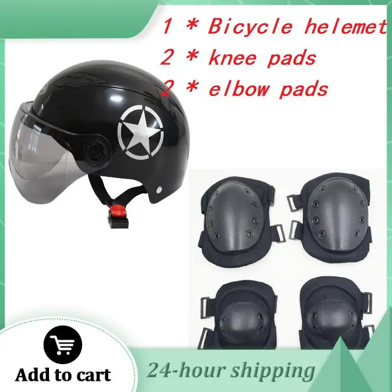 Bicycle Electric Car Helmet Ultralight Bike Helmet Knee Pads Elbow Pads Outdoor Riding Bike Motorcycle Safety Helmet Women Men
Bicycle Electric Car Helmet Ultralight Bike Helmet Knee Pads Elbow Pads Outdoor Riding Bike Motorcycle Safety Helmet Women Men
