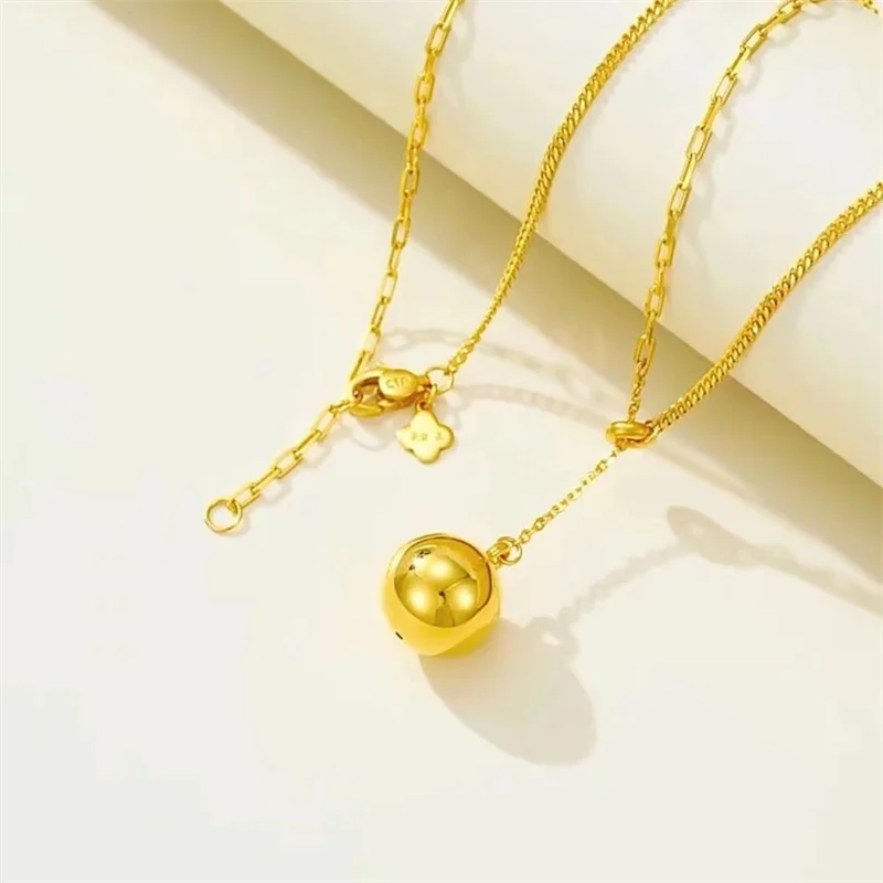 Chinese style classic with ball coins should be small gold ball necklace women's 14K gold-plated titanium steel jewelry
Chinese style classic with ball coins should be small gold ball necklace women's 14K gold-plated titanium steel jewelry
