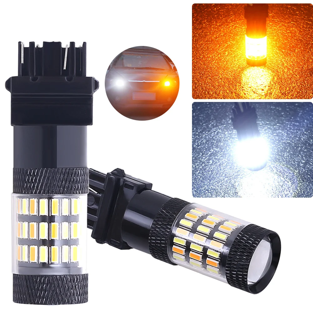 3157 LED Car Bulb 60-4014-SMD 60W DRL Light Bulb Daytime Driving Light Turn Signal White Amber Two Colors with Lens Accessories
3157 LED Car Bulb 60-4014-SMD 60W DRL Light Bulb Daytime Driving Light Turn Signal White Amber Two Colors with Lens Accessories