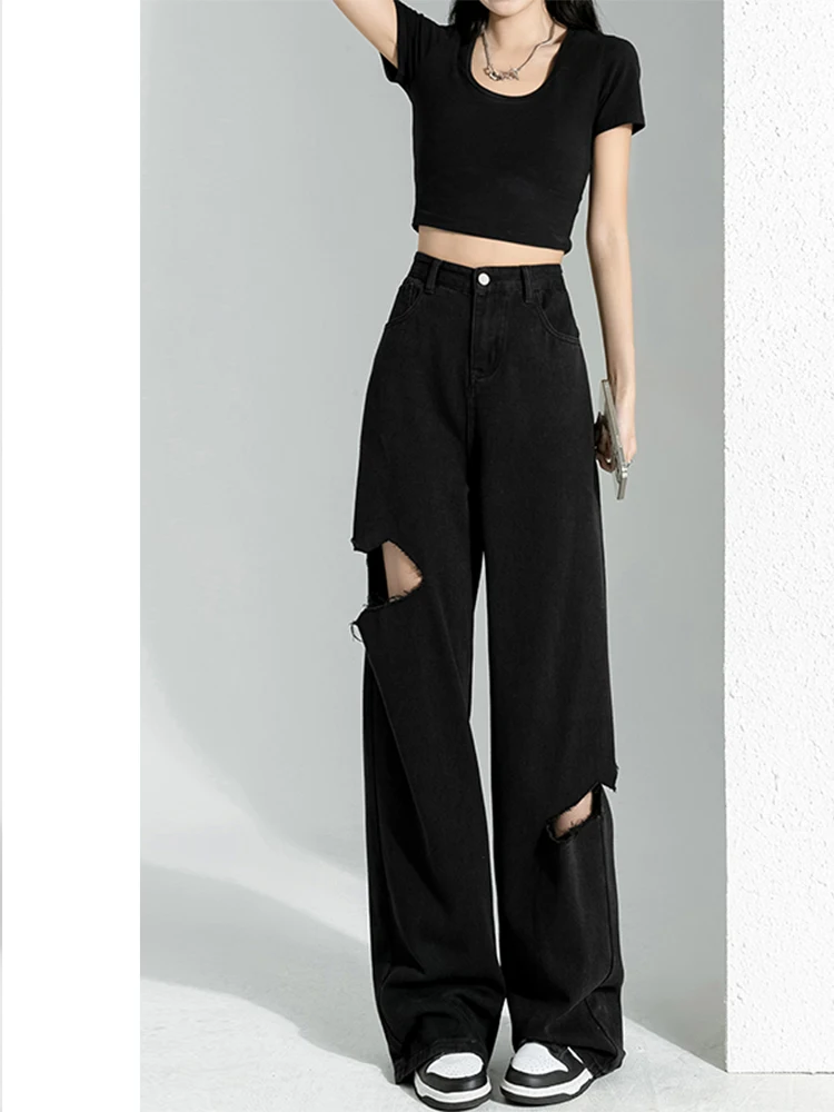 women jeans 2022 autumn korean vintage high waist black baggy high waisted ripped boyfriend jeans wide leg pants streetwear
women jeans 2022 autumn korean vintage high waist black baggy high waisted ripped boyfriend jeans wide leg pants streetwear
