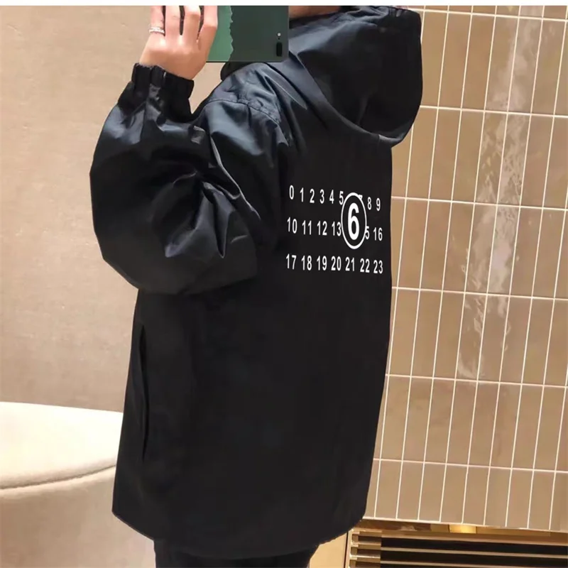 MM6 Black Trench Coat Letter Logo Printed Zipper Windproof Japanese Casual Trench Coat Jacket
MM6 Black Trench Coat Letter Logo Printed Zipper Windproof Japanese Casual Trench Coat Jacket