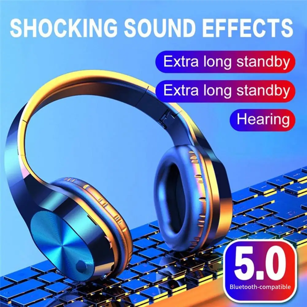 T5 Wireless Headphone Bluetooth-compatible Stereo Surround Subwoofer Support Card Playback/Wired Connection Headset for Laptop
T5 Wireless Headphone Bluetooth-compatible Stereo Surround Subwoofer Support Card Playback/Wired Connection Headset for Laptop