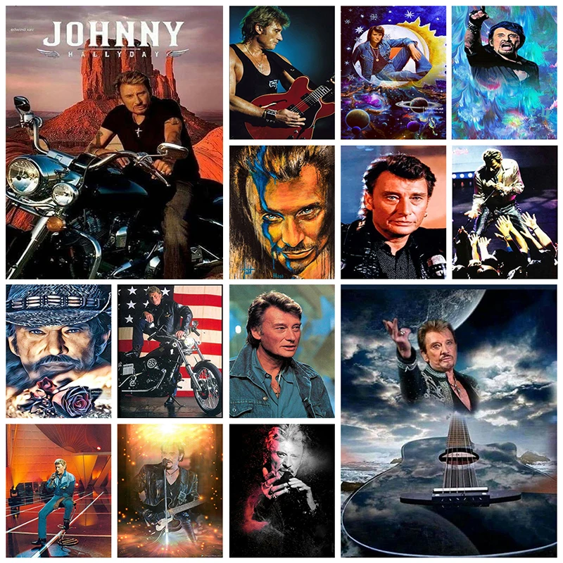 Diy Singer Pictures By numbers Kits Johnny Hallyday Acrylic Painting Paint by numbers Wall Art Chirismas Home Decoration Gift 
Diy Singer Pictures By numbers Kits Johnny Hallyday Acrylic Painting Paint by numbers Wall Art Chirismas Home Decoration Gift