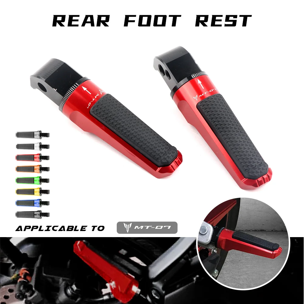 Motorcycle Accesstories CNC Aluminum Rear Foot Pegs Footrest Passenger Footpegs for YAMAHA MT07 FZ07 MT-07
Motorcycle Accesstories CNC Aluminum Rear Foot Pegs Footrest Passenger Footpegs for YAMAHA MT07 FZ07 MT-07