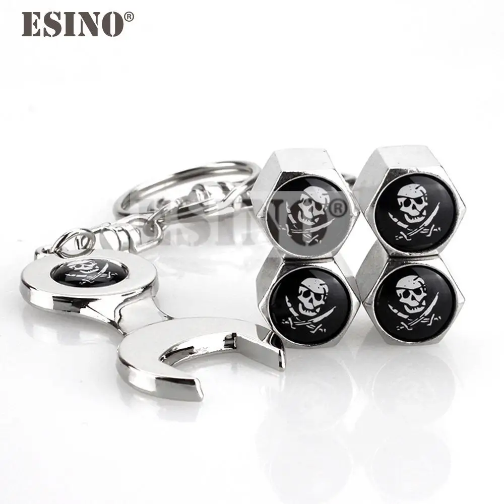 160 x Car Styling Stainless Steel Zinc Alloy Wheel Tire Valve Stem Caps Pirate Skull Universal Fit With Mini Wrench Key Chain
160 x Car Styling Stainless Steel Zinc Alloy Wheel Tire Valve Stem Caps Pirate Skull Universal Fit With Mini Wrench Key Chain