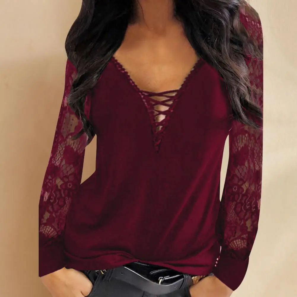 Pullover Blouse Stylish Embroidery Floral Lace Long Sleeve Women Top Cross Straps 3D Cutting Women Top
Pullover Blouse Stylish Embroidery Floral Lace Long Sleeve Women Top Cross Straps 3D Cutting Women Top