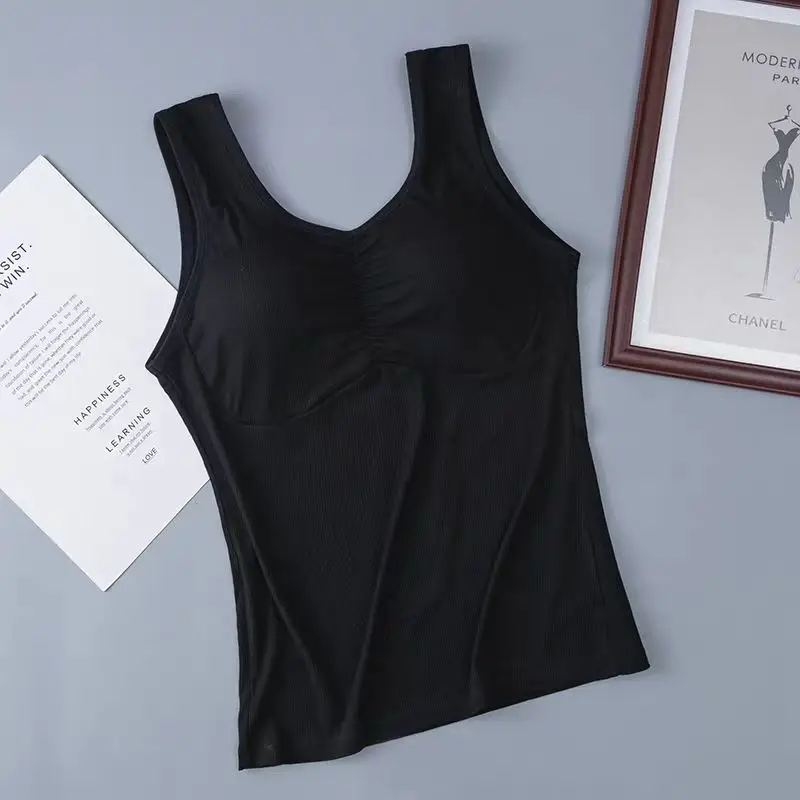 Women 2022 Summer New Bra Padded Tank Tops Female Breathable Camisole Tops Ladies Solid Color Push Up Bra Sleveless Vest T243
Women 2022 Summer New Bra Padded Tank Tops Female Breathable Camisole Tops Ladies Solid Color Push Up Bra Sleveless Vest T243