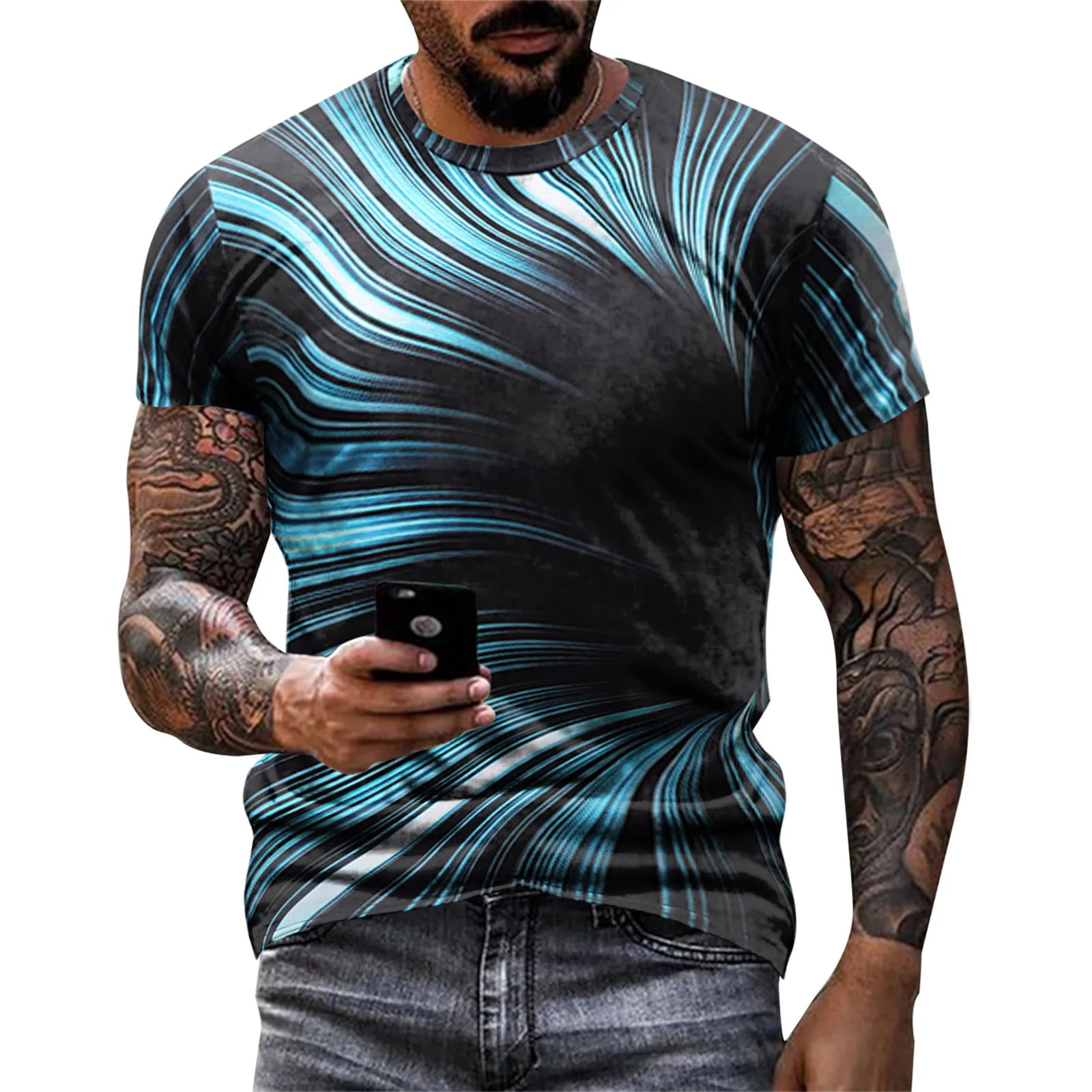 Men's Casual Fashion Top Shirt Street 3D Digital Printing Round Neck Short Sleeve Loose Long Sleeve Shirt with Collar Men
Men's Casual Fashion Top Shirt Street 3D Digital Printing Round Neck Short Sleeve Loose Long Sleeve Shirt with Collar Men