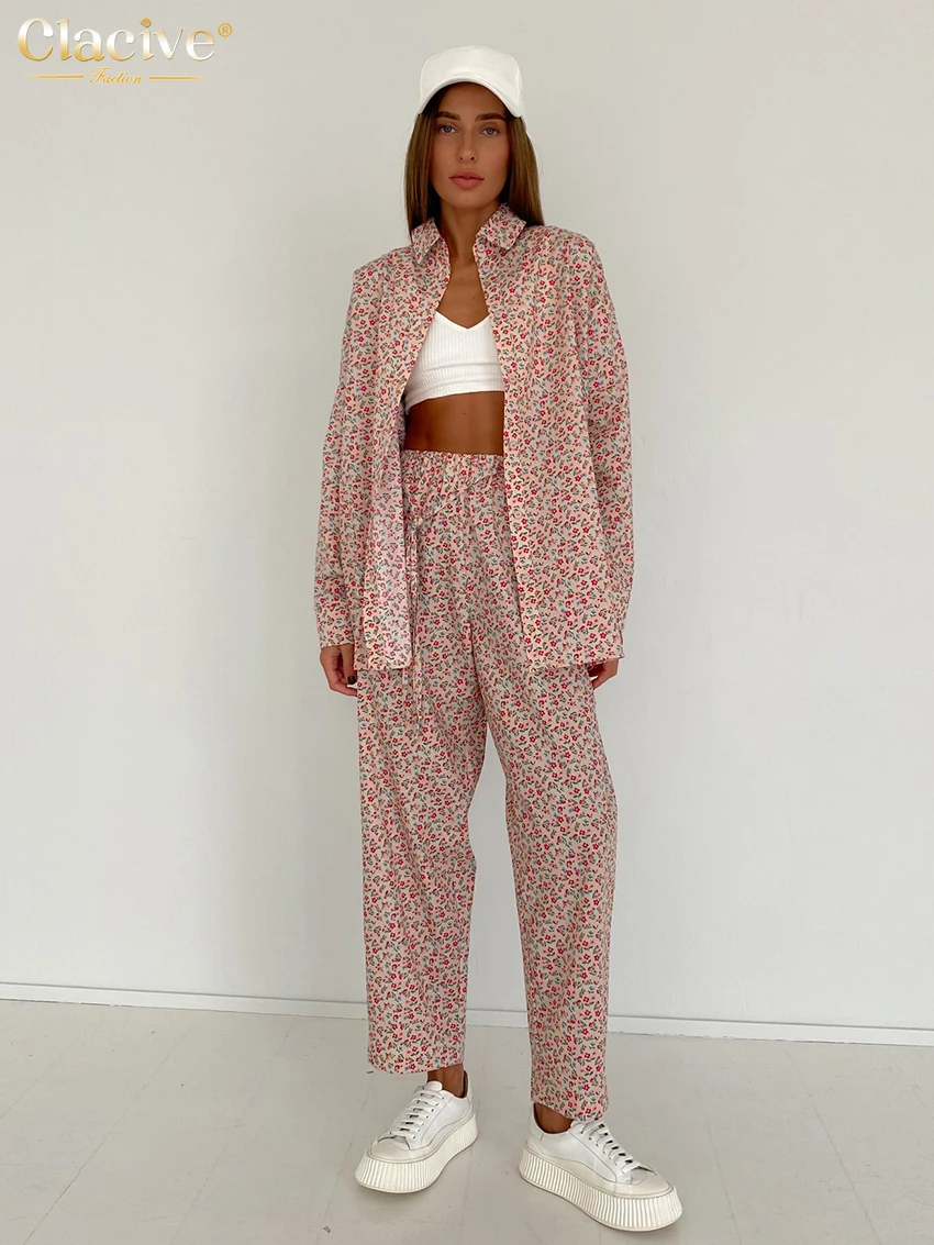 Clacive Vintage Loose Print 2 Piece Sets Women Outfit 2023 Elegant Long Sleeve Shirt With High Waist Pants Set Female Streetwear
Clacive Vintage Loose Print 2 Piece Sets Women Outfit 2023 Elegant Long Sleeve Shirt With High Waist Pants Set Female Streetwear
