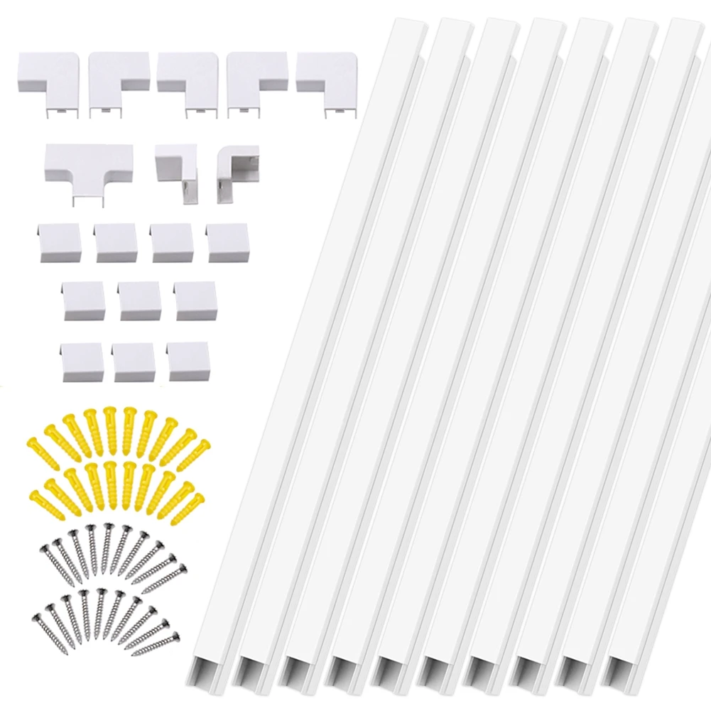 10Pcs PVC Cord Duct Cable Cover Raceway Wall Cable Management Electric Cache Cable Channel Wire Cover Waterproof
10Pcs PVC Cord Duct Cable Cover Raceway Wall Cable Management Electric Cache Cable Channel Wire Cover Waterproof