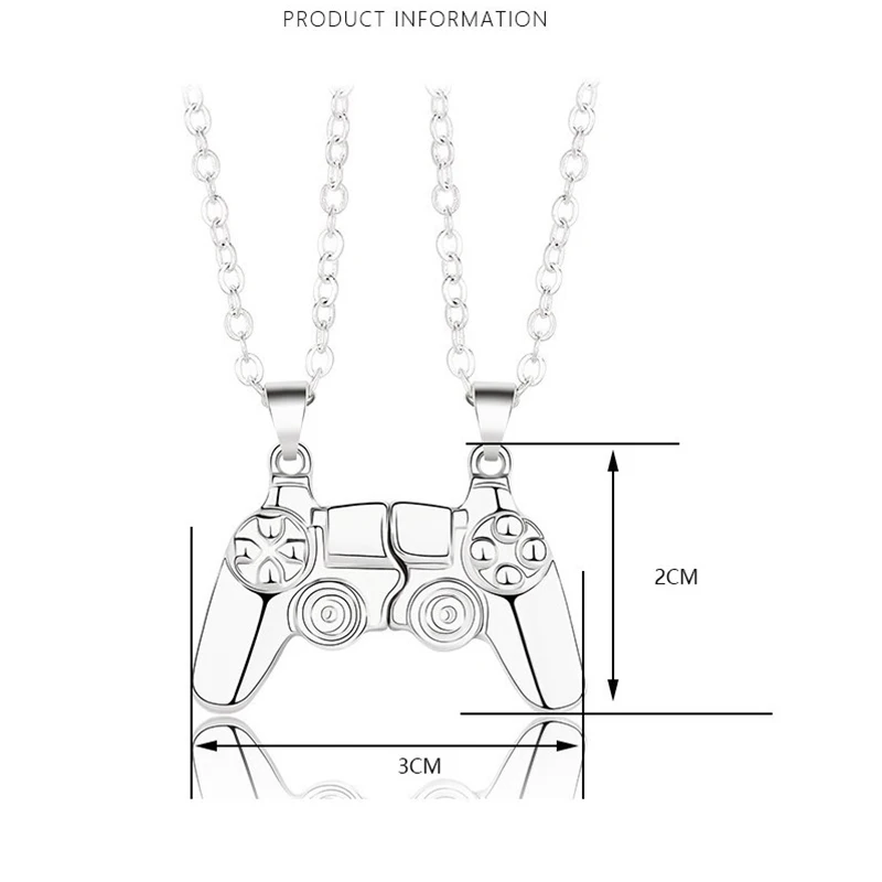 Magnetic Game Controller Couple Necklace with Gold/Silver Color PS4 Game Console Pendant Necklace Valentine's Day Jewelry Gift
Magnetic Game Controller Couple Necklace with Gold/Silver Color PS4 Game Console Pendant Necklace Valentine's Day Jewelry Gift