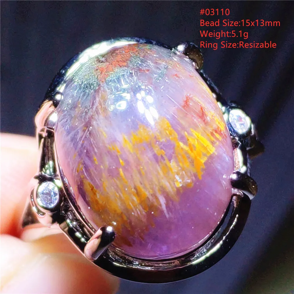 Natural Cacoxenite Red Auralite 23 Ring Adjustable Purple Rutilated Quartz Ring 925 Sterling Silver Canada Rare AAAAAA
Natural Cacoxenite Red Auralite 23 Ring Adjustable Purple Rutilated Quartz Ring 925 Sterling Silver Canada Rare AAAAAA
