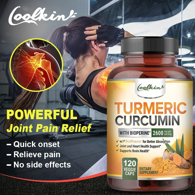 High Absorption Triple Strength Turmeric Capsules with BioPerine 95% Curcuminoids 2600mg, Natural Joint Support Supplement
High Absorption Triple Strength Turmeric Capsules with BioPerine 95% Curcuminoids 2600mg, Natural Joint Support Supplement