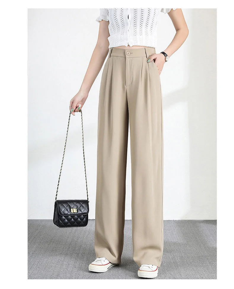 Лидер продаж, широкие брюки с высокой талией для женщин, Новинка весна-лето 2023, Свободные повседневные Прямые брюки для похудения
Лидер продаж, широкие брюки с высокой талией для женщин, Новинка весна-лето 2023, Свободные повседневные Прямые брюки для похудения