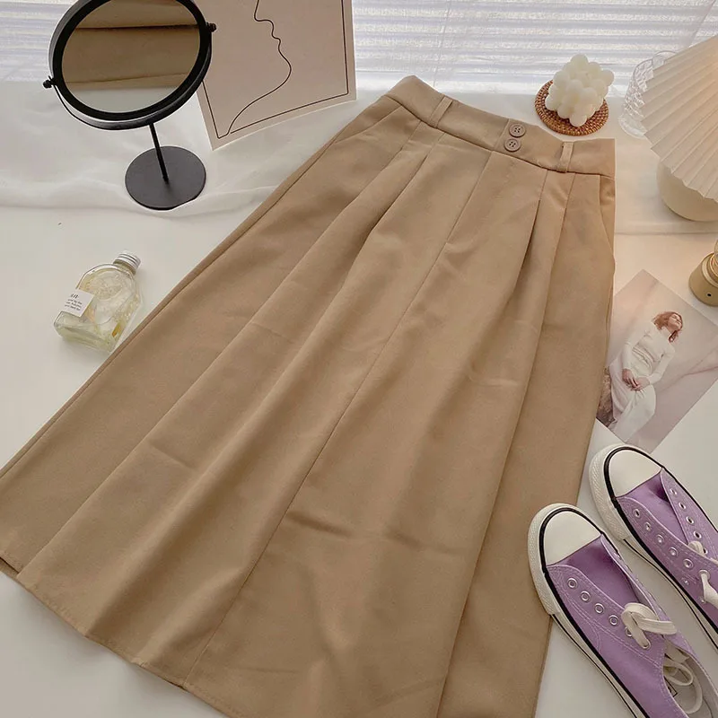 2022 Spring/Autumn Women Skirts Elastic High Waist A-Line Skirts Women Solid Midi Skirts Femme Casual Slim Skirts Streetwear
2022 Spring/Autumn Women Skirts Elastic High Waist A-Line Skirts Women Solid Midi Skirts Femme Casual Slim Skirts Streetwear